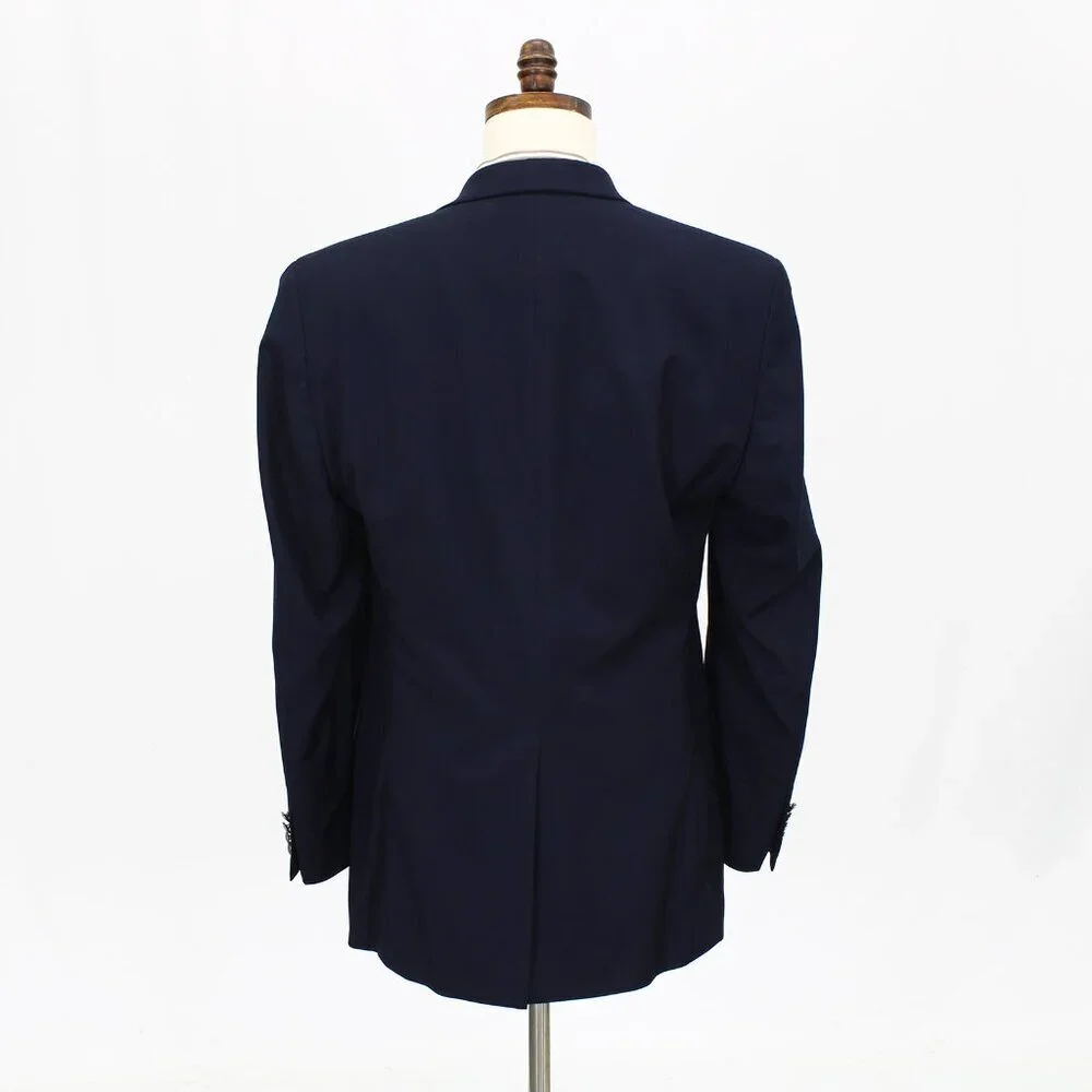 Michael Kors 42R Navy Solid 2-Button Sport Coat Blazer Jacket W035